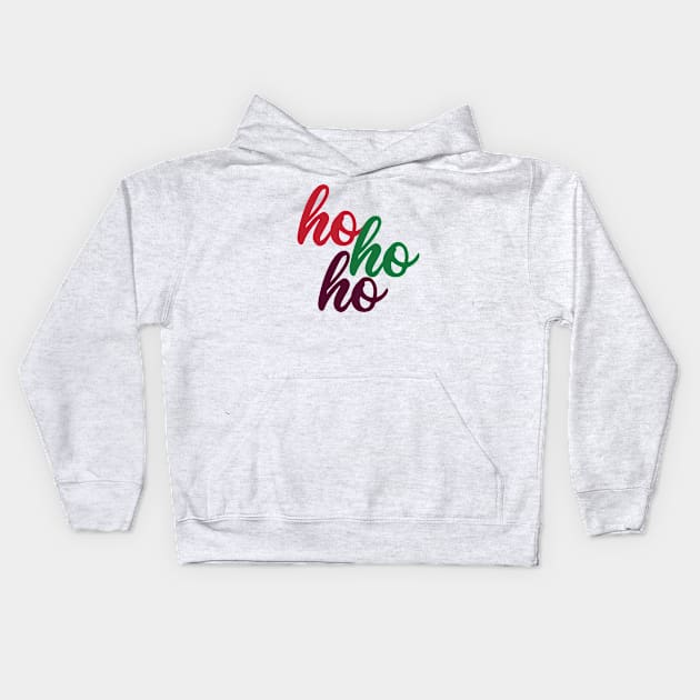 HoHoHo Christmas Kids Hoodie by DesignsandSmiles